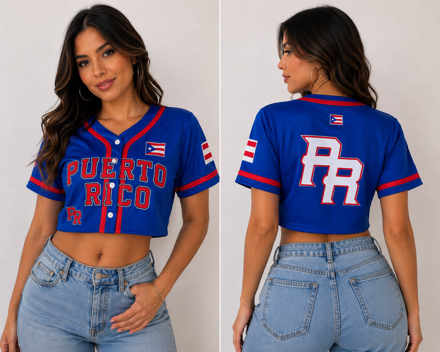 Puerto Rico Blue Crop Jersey