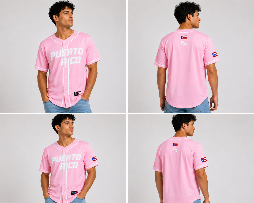 Puerto Rico Pink Baseball Jersey