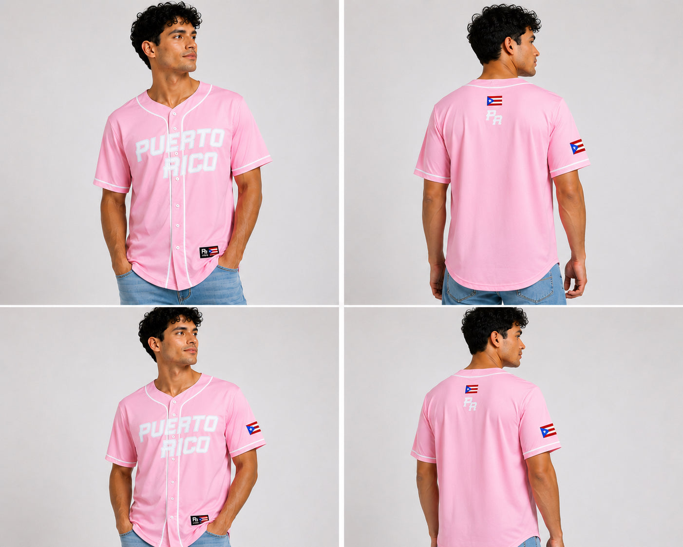 Puerto Rico Pink Baseball Jersey